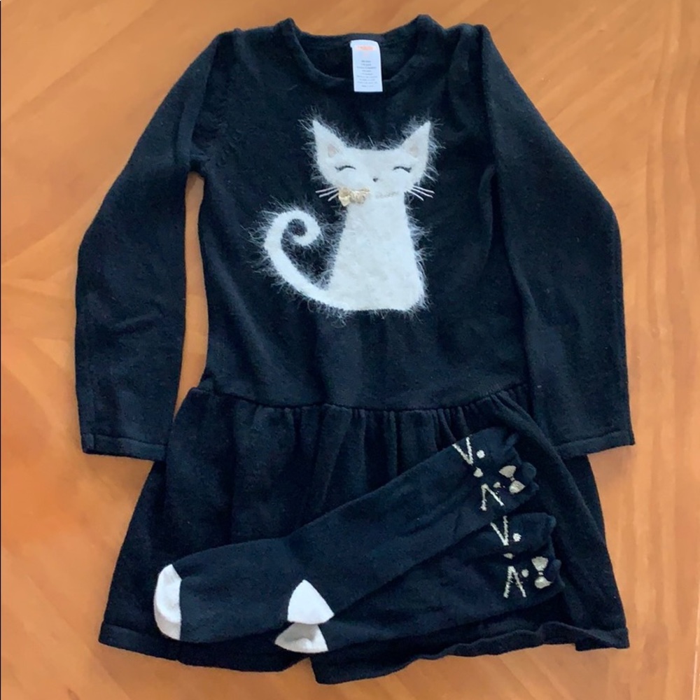 Gymboree Kitty Cat Dress with Matching Socks